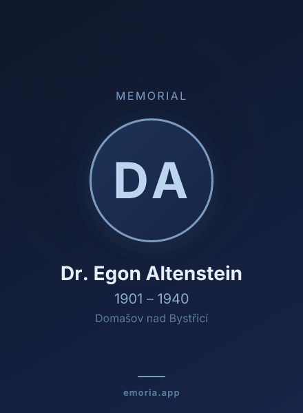 Memorial portrait of Dr. Egon Altenstein