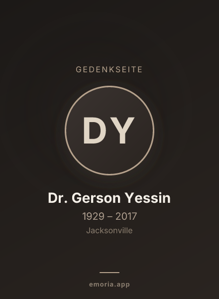 Gedenkportrait von Dr. Gerson Yessin