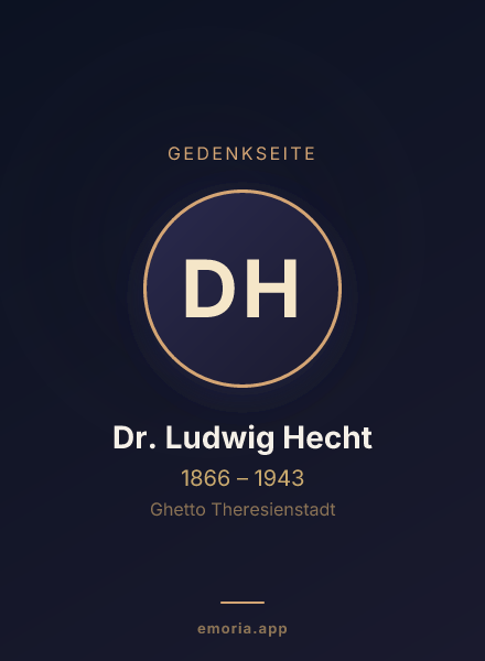 Gedenkportrait von Dr. Ludwig Hecht