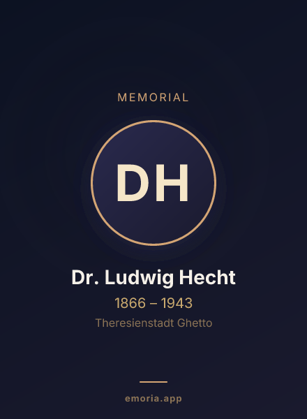Memorial portrait of Dr. Ludwig Hecht