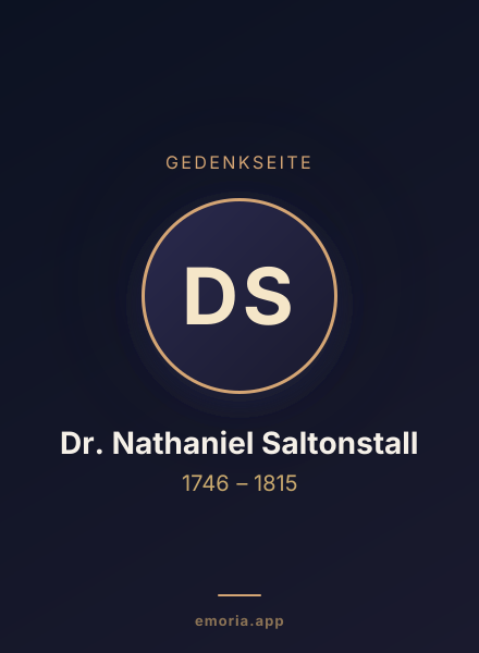 Gedenkportrait von Dr. Nathaniel Saltonstall