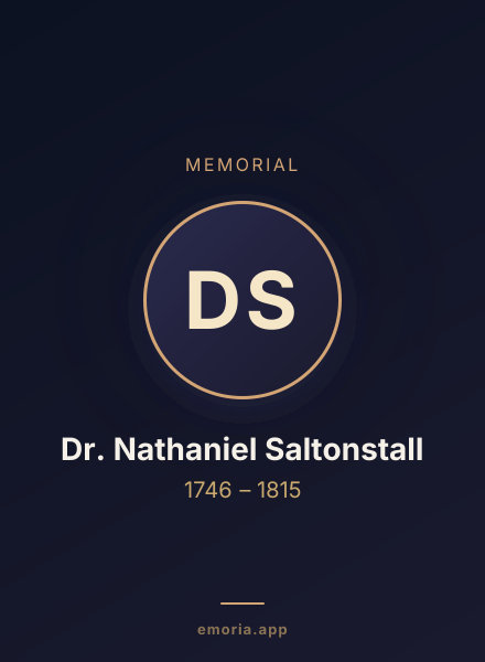 Memorial portrait of Dr. Nathaniel Saltonstall