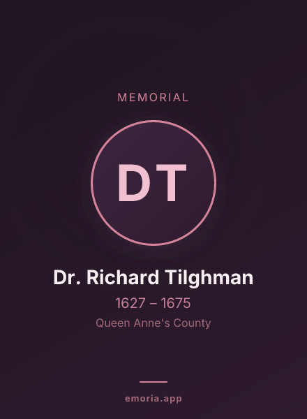 Memorial portrait of Dr. Richard Tilghman