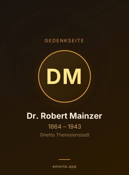 Gedenkportrait von Dr. Robert Mainzer
