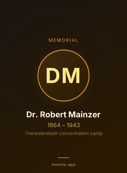 Memorial portrait of Dr. Robert Mainzer