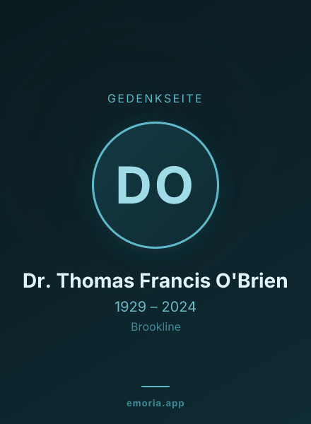 Gedenkportrait von Dr. Thomas Francis O'Brien