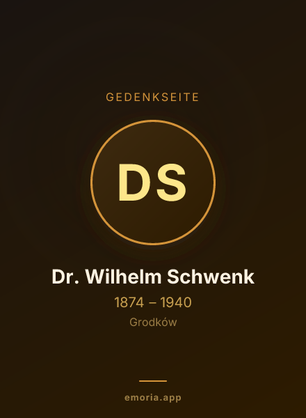 Gedenkportrait von Dr. Wilhelm Schwenk