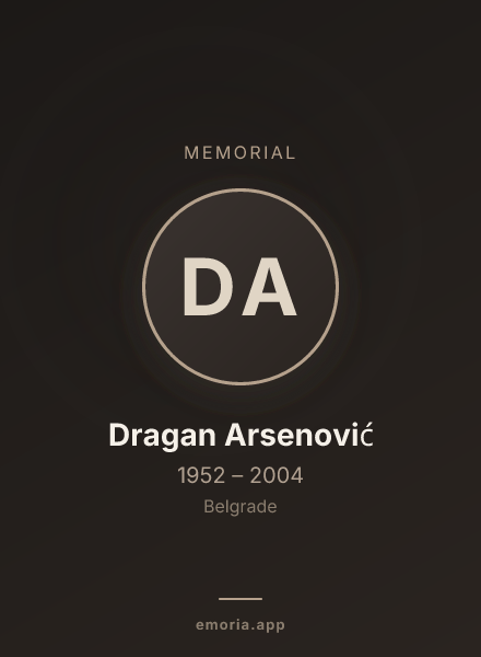 Memorial portrait of Dragan Arsenović