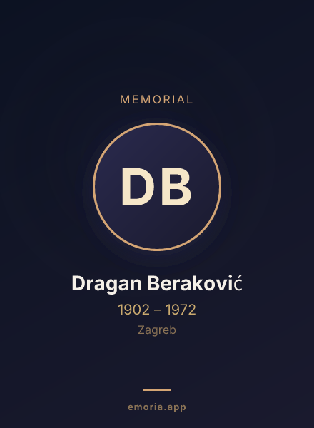 Memorial portrait of Dragan Beraković