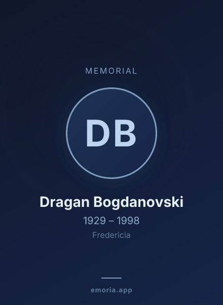 Memorial portrait of Dragan Bogdanovski