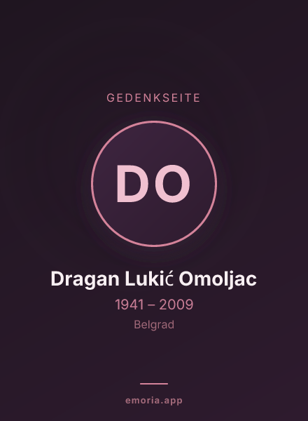 Gedenkportrait von Dragan Lukić Omoljac