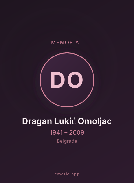 Memorial portrait of Dragan Lukić Omoljac