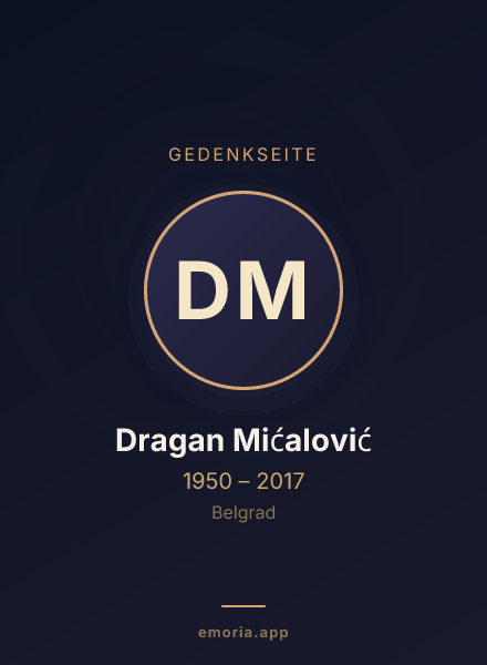 Gedenkportrait von Dragan Mićalović