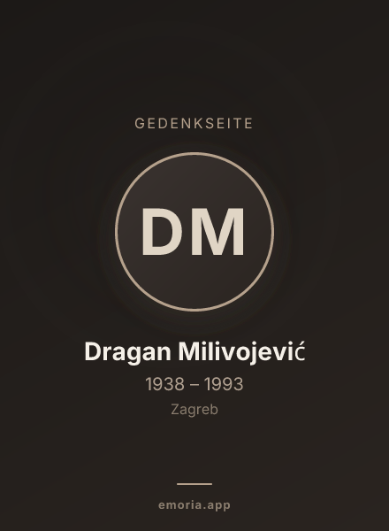 Gedenkportrait von Dragan Milivojević