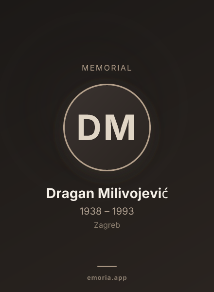Memorial portrait of Dragan Milivojević