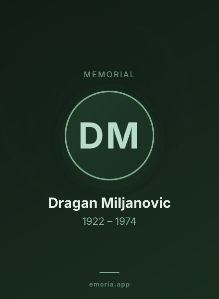 Memorial portrait of Dragan Miljanovic