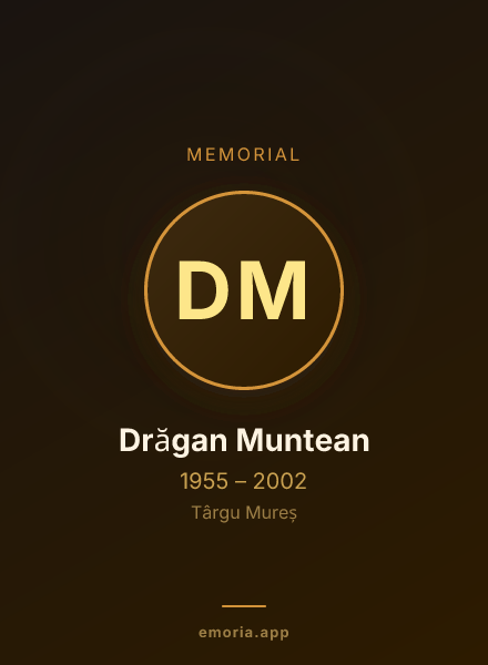 Memorial portrait of Drăgan Muntean