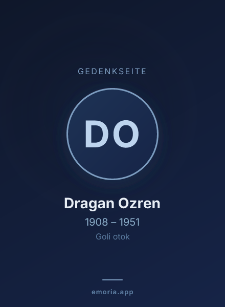 Gedenkportrait von Dragan Ozren