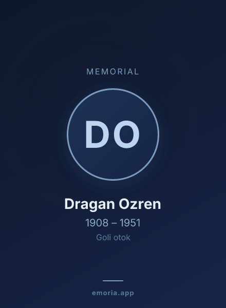 Memorial portrait of Dragan Ozren