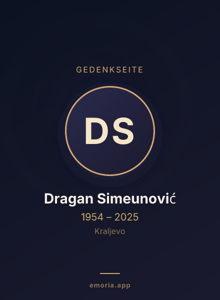 Gedenkportrait von Dragan Simeunović