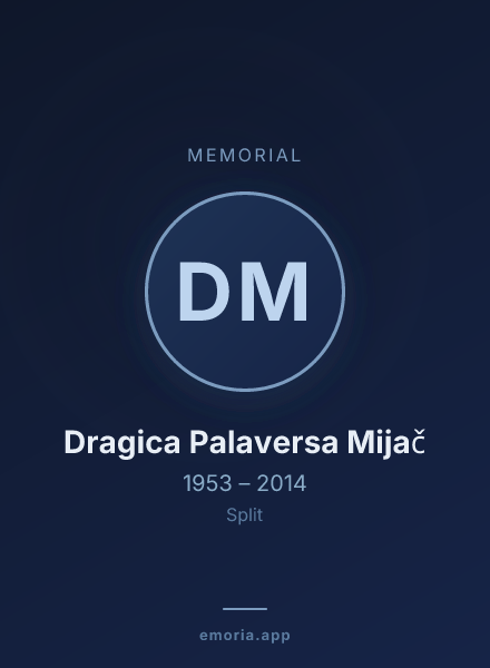 Memorial portrait of Dragica Palaversa Mijač