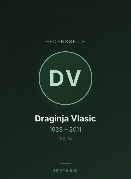 Gedenkportrait von Draginja Vlasic