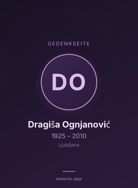 Gedenkportrait von Dragiša Ognjanović