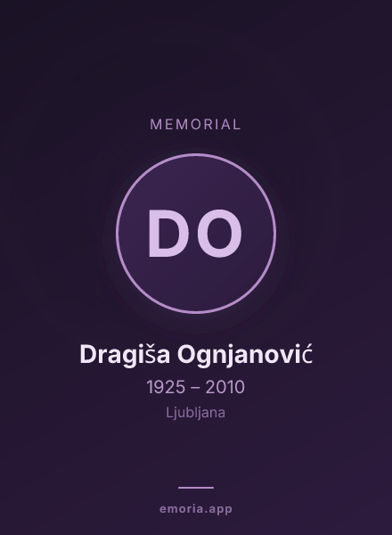 Memorial portrait of Dragiša Ognjanović