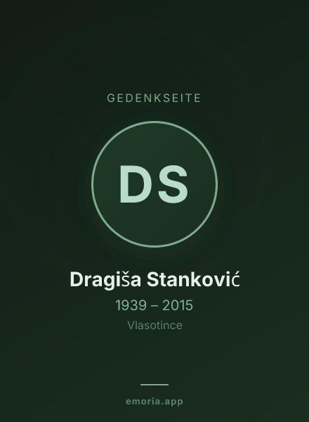 Gedenkportrait von Dragiša Stanković