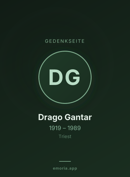 Gedenkportrait von Drago Gantar