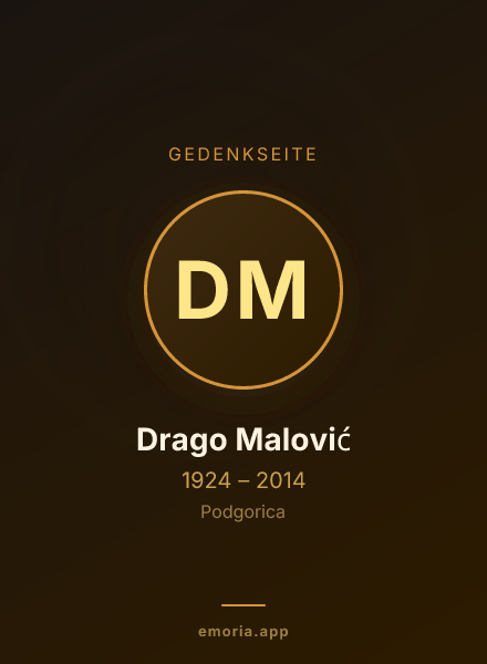 Gedenkportrait von Drago Malović