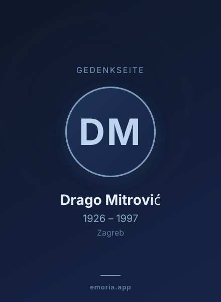 Gedenkportrait von Drago Mitrović