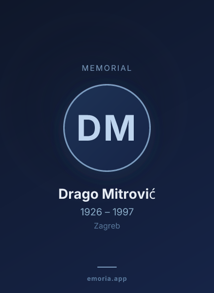 Memorial portrait of Drago Mitrović