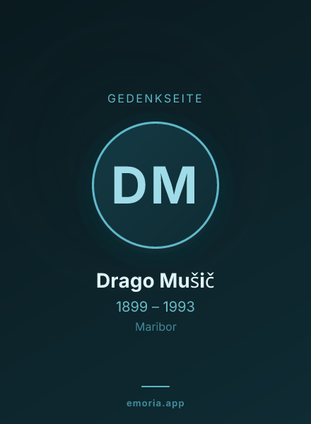 Gedenkportrait von Drago Mušič