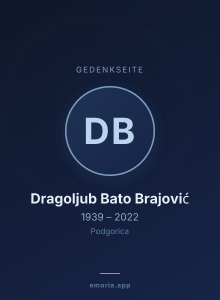 Gedenkportrait von Dragoljub Bato Brajović