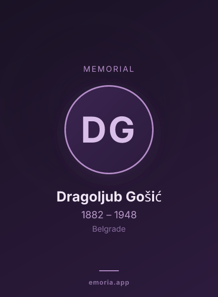 Memorial portrait of Dragoljub Gošić