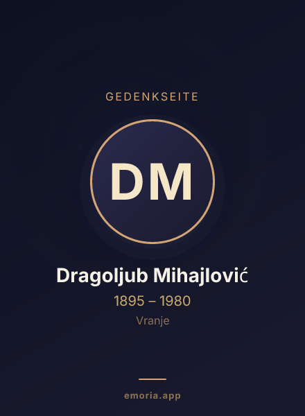Gedenkportrait von Dragoljub Mihajlović