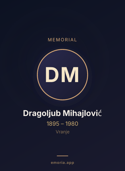 Memorial portrait of Dragoljub Mihajlović