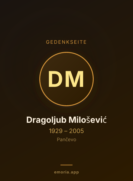 Gedenkportrait von Dragoljub Milošević