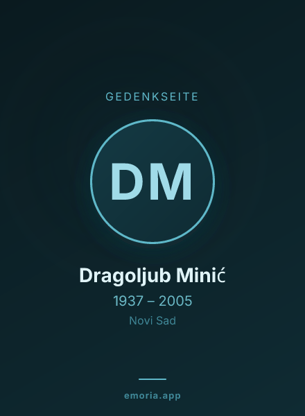 Gedenkportrait von Dragoljub Minić
