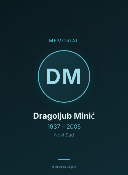 Memorial portrait of Dragoljub Minić