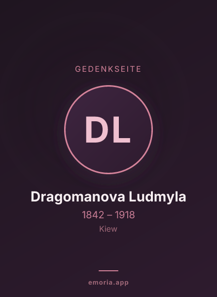Gedenkportrait von Dragomanova Ludmyla