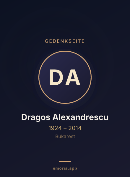 Gedenkportrait von Dragos Alexandrescu
