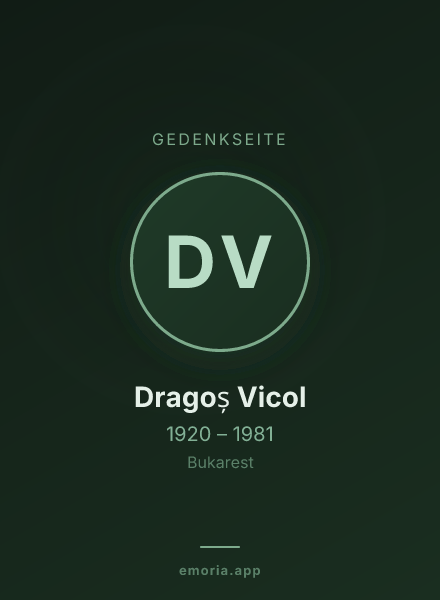Gedenkportrait von Dragoș Vicol