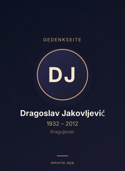 Gedenkportrait von Dragoslav Jakovljević