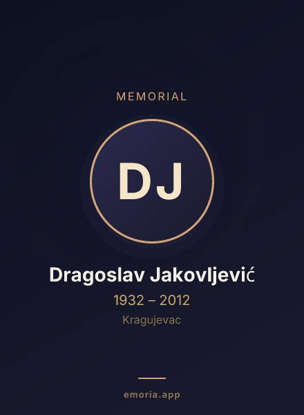 Memorial portrait of Dragoslav Jakovljević