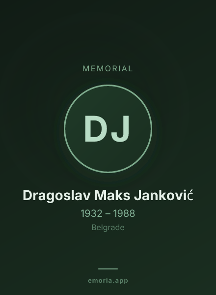Memorial portrait of Dragoslav Maks Janković