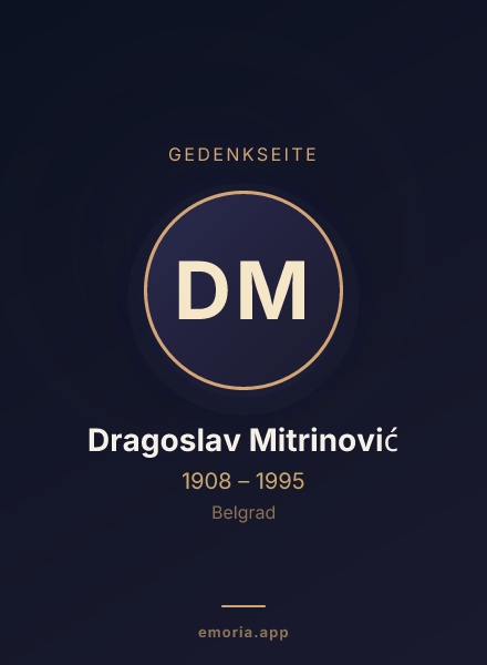 Gedenkportrait von Dragoslav Mitrinović