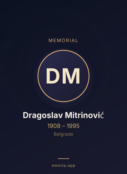 Memorial portrait of Dragoslav Mitrinović