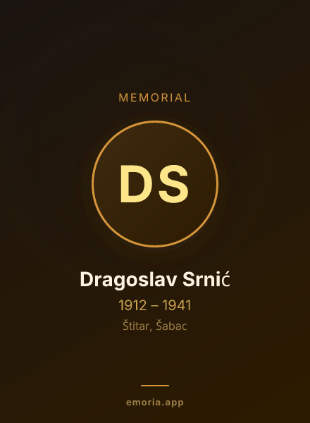Memorial portrait of Dragoslav Srnić